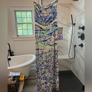 Lilly Pulitzer Strapless Maxi Dress size M